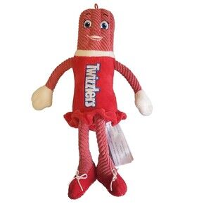 Hersheys Twizzlers Candy Stuffed Plush Girl Stuffed Toy Animal 12"  Embroidered